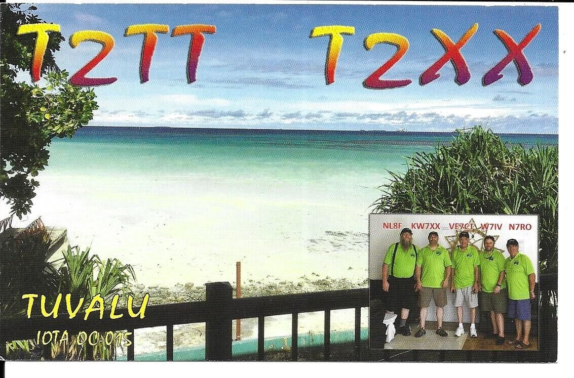 QSL 2015 Tuvalu   Island    radio card