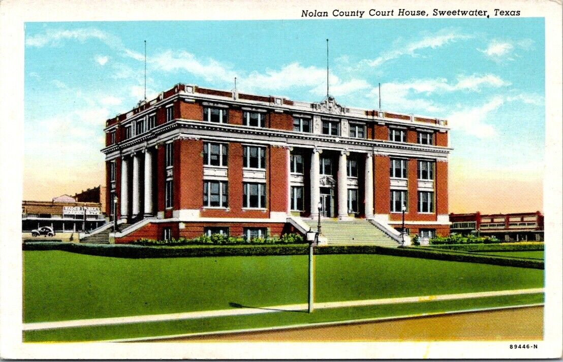 Sweetwater TX Nolan County Court House Texas c1920s WB postcard FQ3