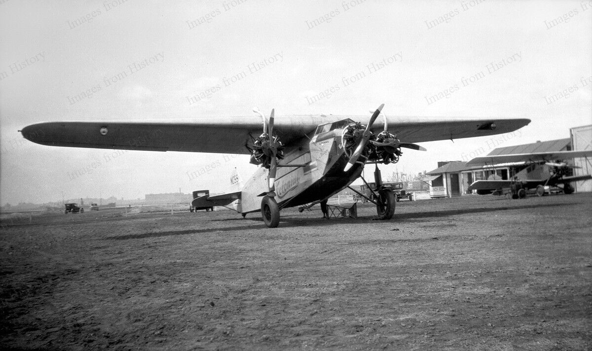 8x10 Print Fokker Colonial Trimotor NC55 Boston Airport 1928 #381