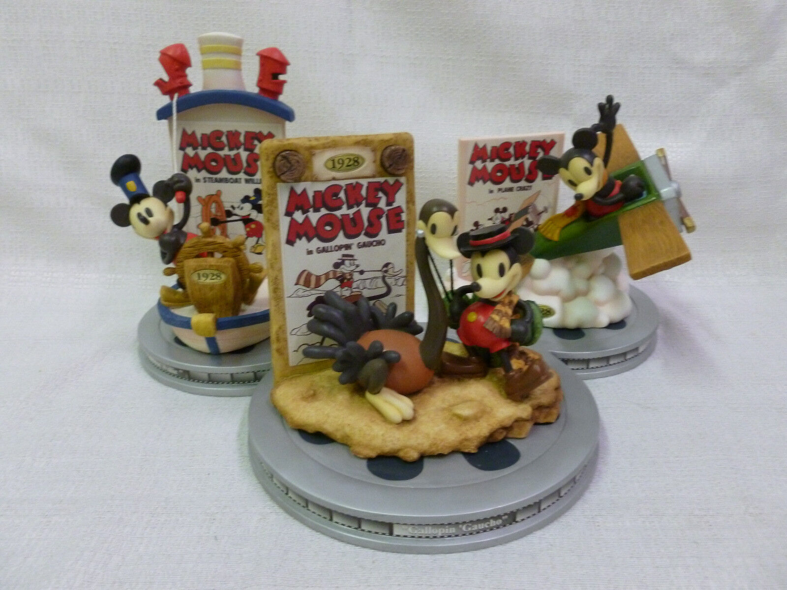 1928 The Best of Mickey Mouse Set Gallopin Gaucho Steamboat Willie Plane Crazy