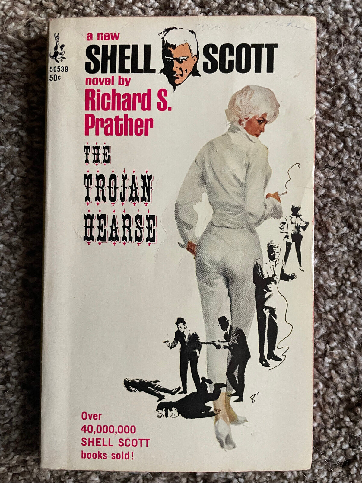 Richard Prather THE TROJAN HEARSE Shell Scott 1967 GGA Sleaze Great Cover Art