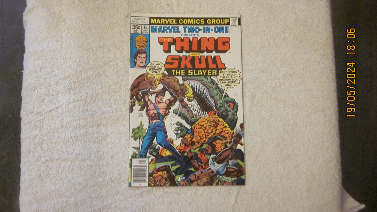 VINTAGE MARVEL COMICS MARVEL TWO-IN-ONE #35 THE THING AND SKRULL THE SLAYER NM-