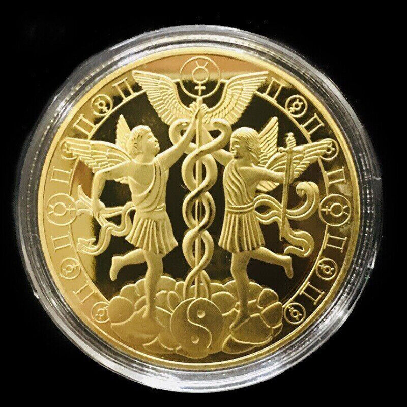 U.S.A Coin Guardian 12 Constellations Gemini Challenge Coins Gift Gold Plated