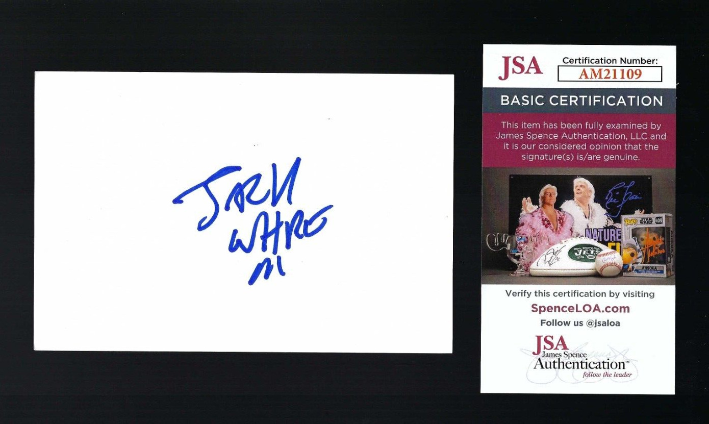 Jack White signed 4x6 card JSA Authenticated White Stripes, Dead Weather