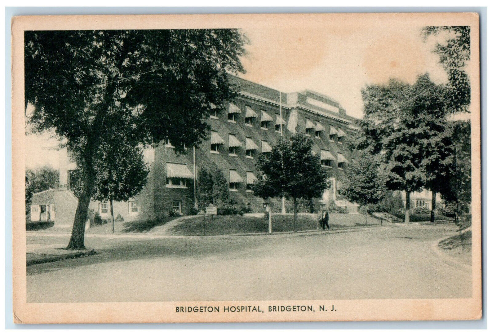 c1950's Bridgeton Hospital Bridgeton New Jersey NJ Vintage Unposted Postcard