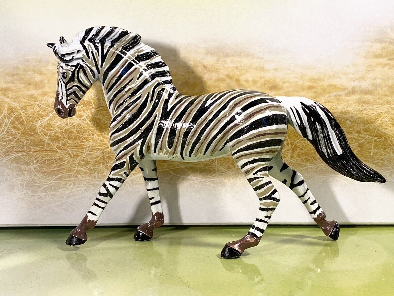 Custom Breyer Stablemate Hand Painted Zebra Inspired Horse