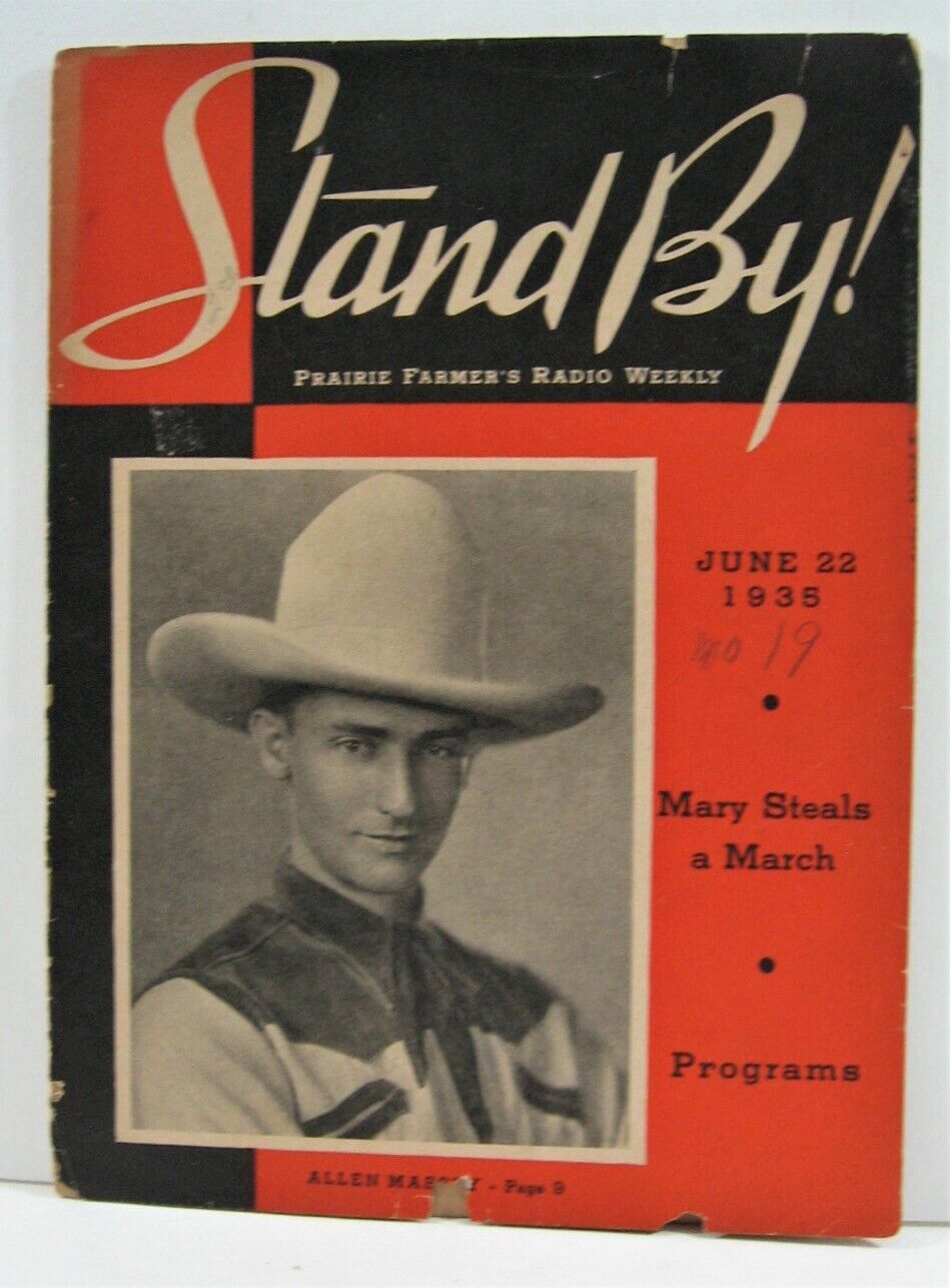 1935 Stand By Magazine Allen Massey Cover WLS Radio Prairie Farmer Chicago