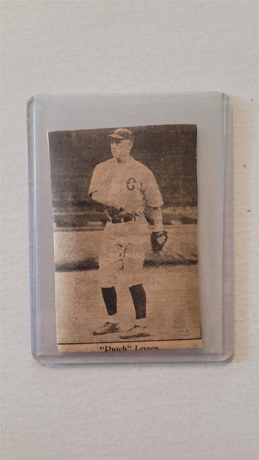Dutch Emil Levsen 1925 Indians Rookie Baseball Panel