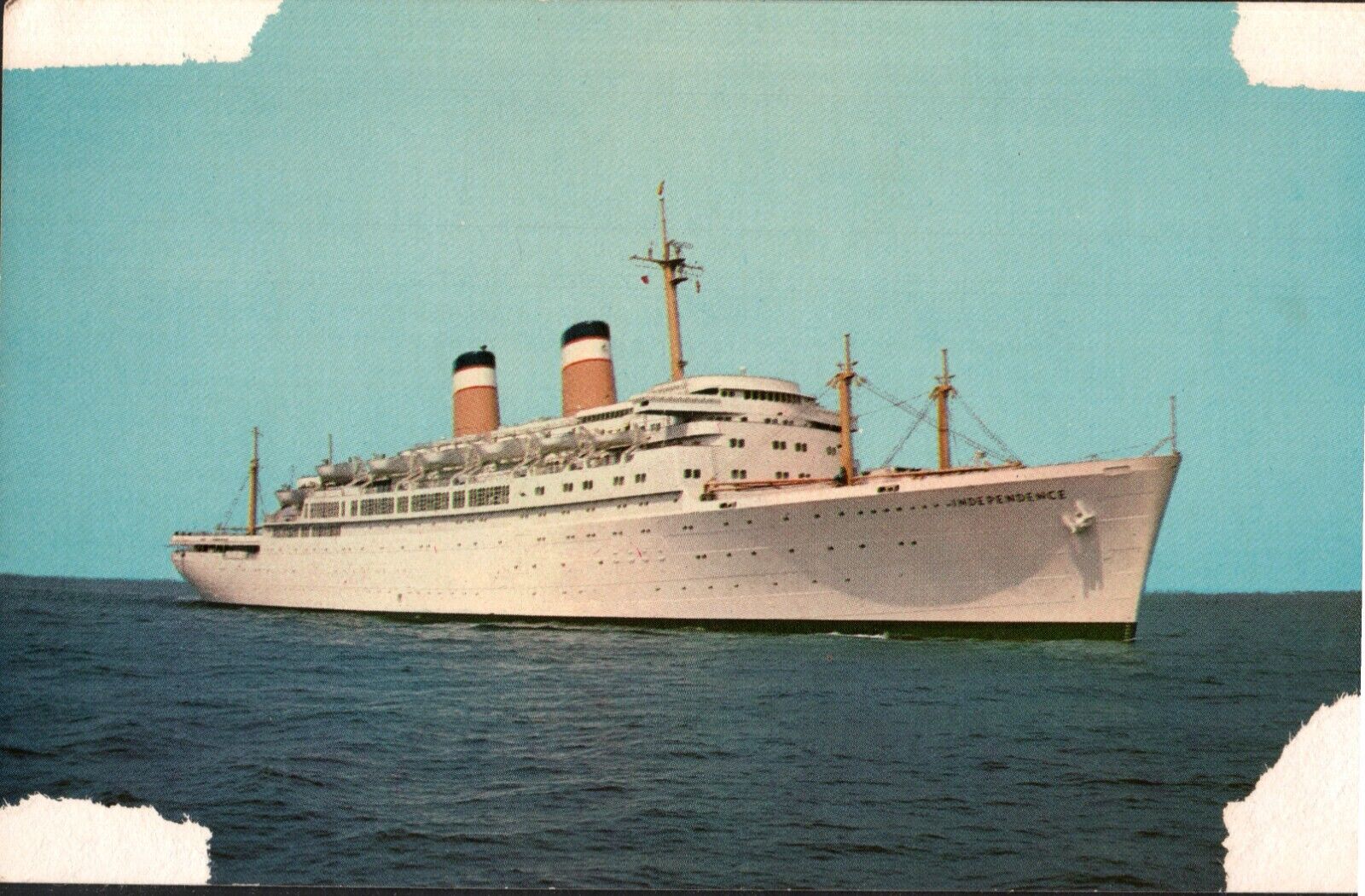 Posted Postcard of S.S. Independence Liner. Litho.