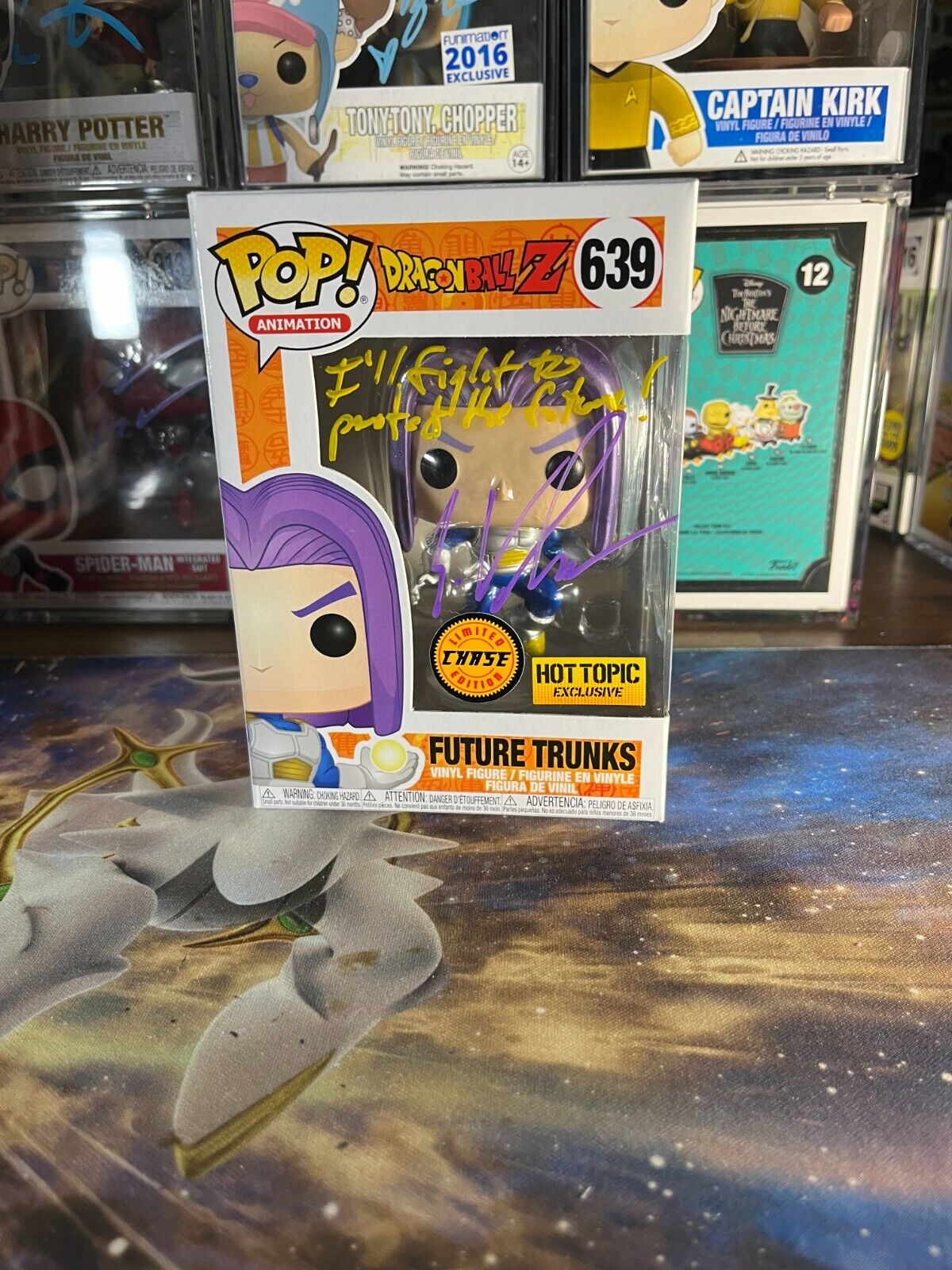 Funko POP Dragon Ball Z Future Trunks #639 Hot Topic Chase Signed by Eric Vale
