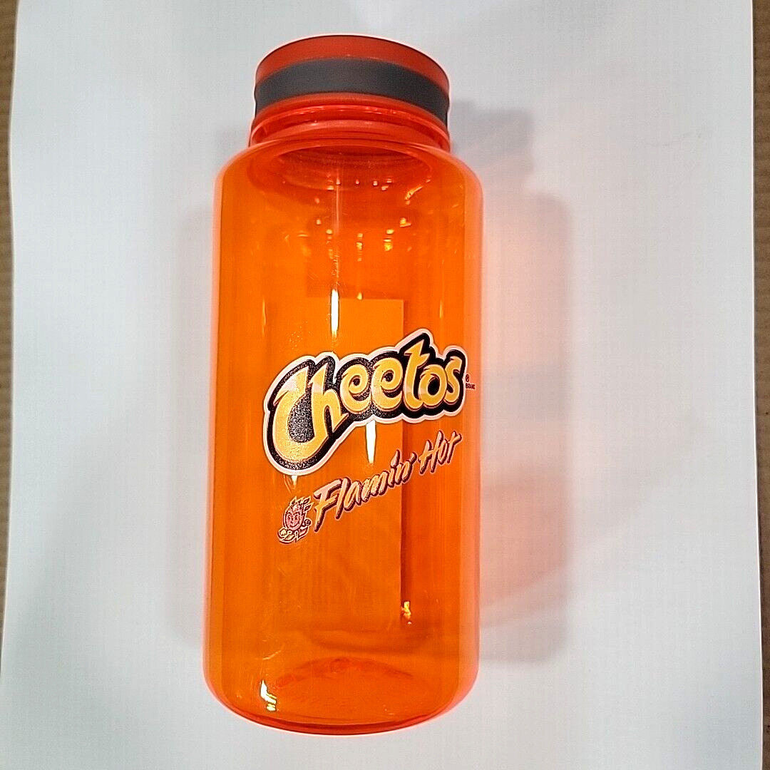 Cheetos Flamin' Hot Water Bottle 38oz Jug Limited Edition Sweet Carolina Reaper 