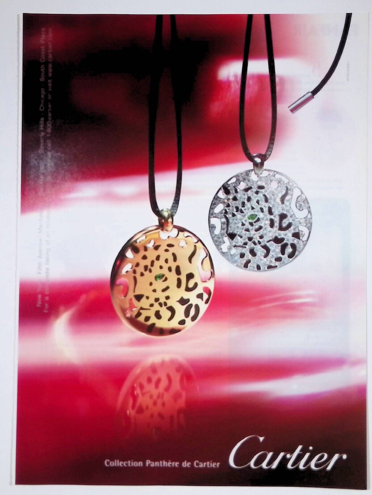 Cartier Collection Panthere Jewelry Print Ad Vanity Fair Magazine September 2004