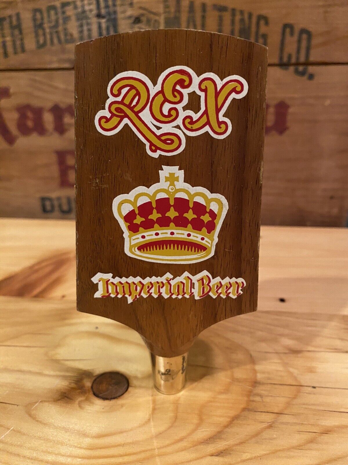 Vtg Fitger’s Rex Imperial Beer Wood Tap/Tapper - Excellent Shape - Duluth, MN