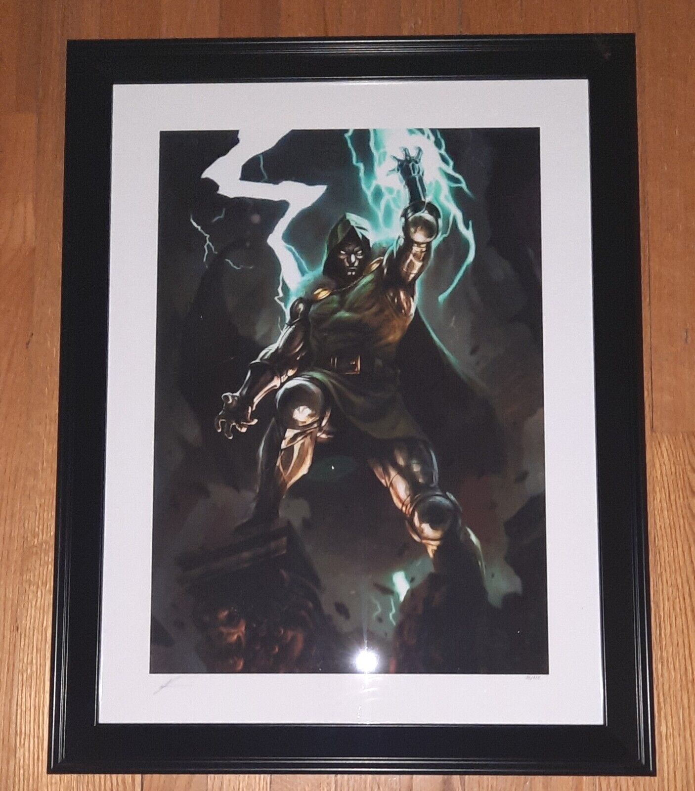 DOCTOR DOOM (DR) SIDESHOW ART PRINT RICHARD LUONG  NEW/FRAMED/SOLD OUT/LIMITED 