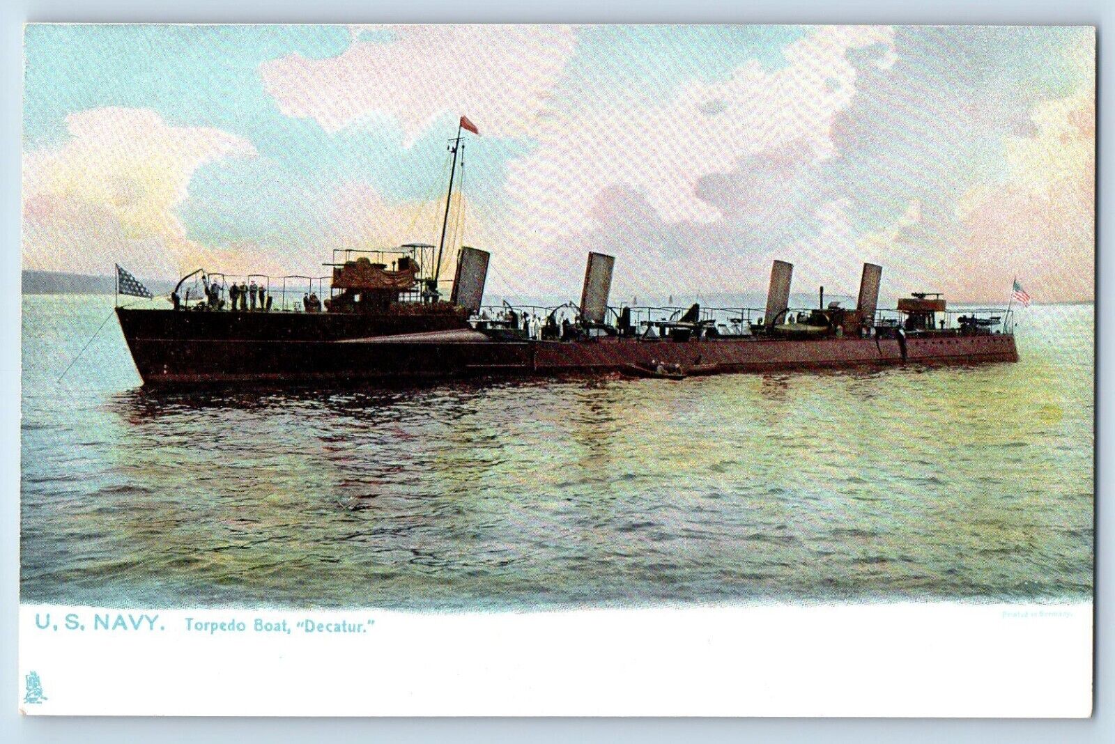 Postcard U.S. Navy Steamer Torpedo Battleship Warship WWI c1905 Raphael Tuck Son