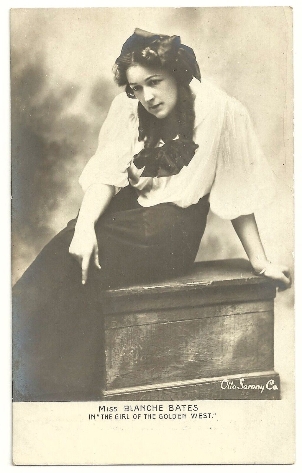 Miss Blanche Bates 1900s RPPC Postcard Silent Photo Stage Actress Silberer VTG
