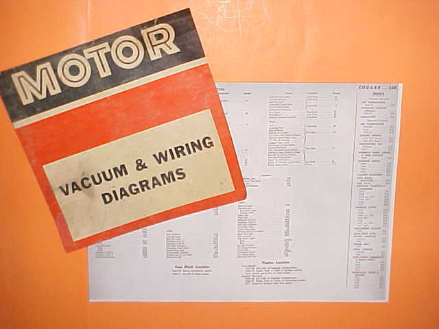 1967 1968 1969 1970 1971 1972 1973 MERCURY COUGAR XR-7 VACUUM+WIRING DIAGRAMS