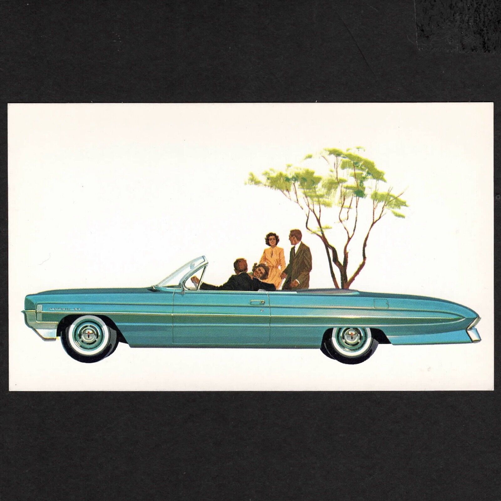 1961 Oldsmobile DYNAMIC 88 Convertible Coupe: Original Promo Postcard UNUSED VG+