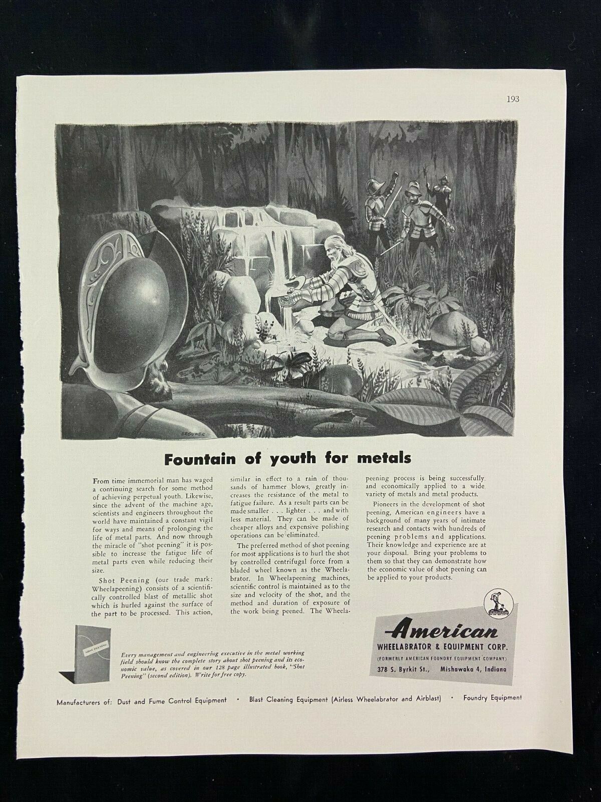 American Wheelabrator Magazine Ad 10.75 x 13.75 Emerson Radio Quincy Compressor