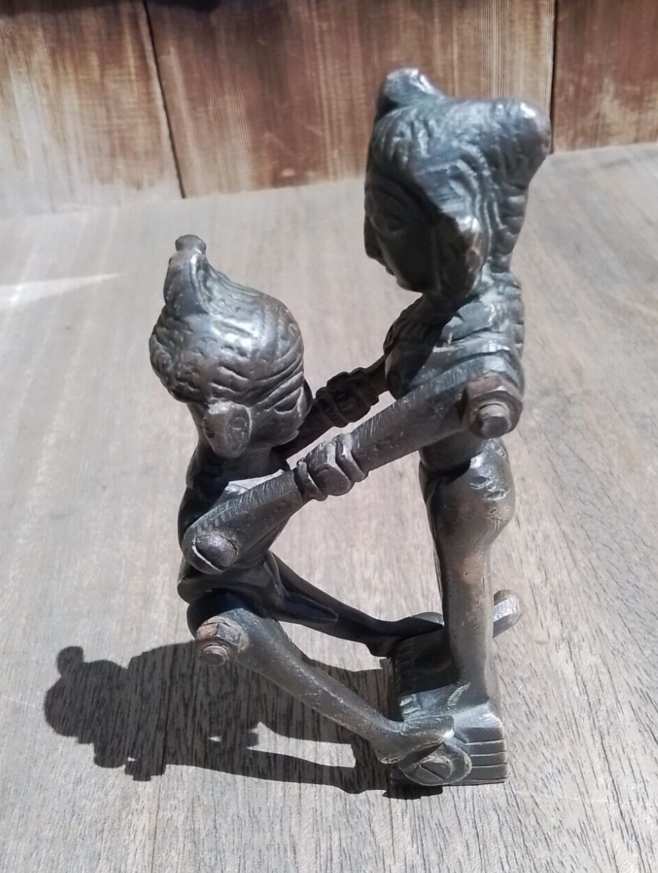 India Brass COMIC~EROTIC Figurine-- Articulated Action Pair 5\