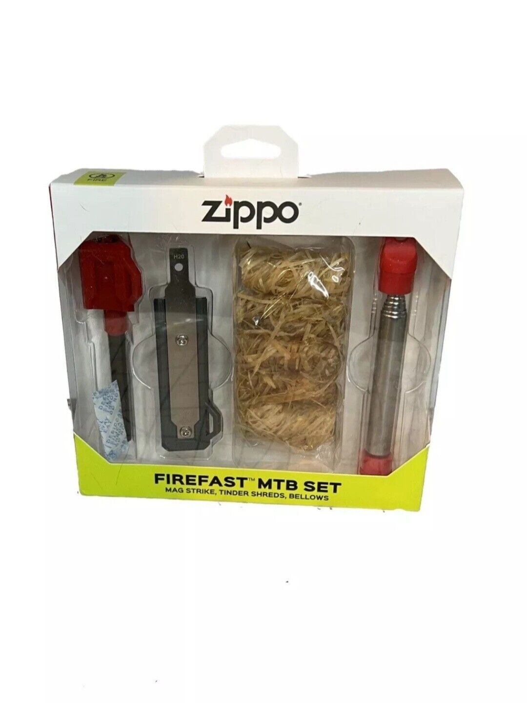 ZIPPO Firefast MTB Set- Includes Mag Strike, Tinder Shreds, Bellows