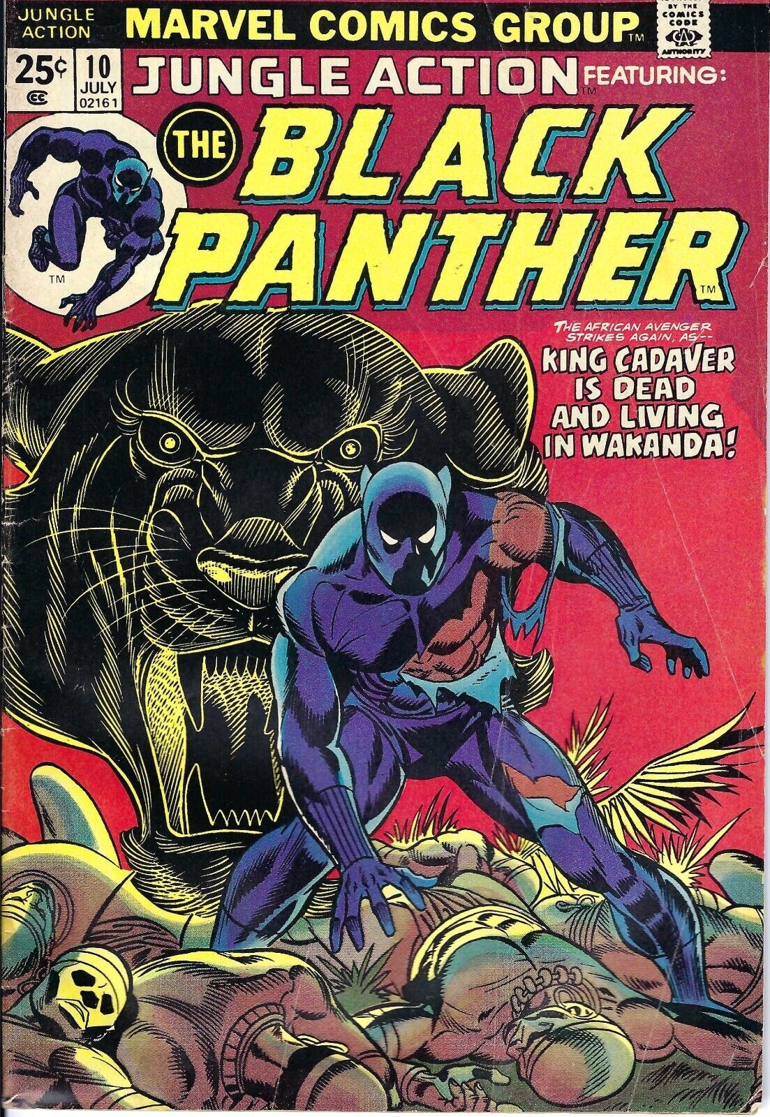 Vintage Marvel Comics Group Black Panther #10 July, 1974  Bronze Era