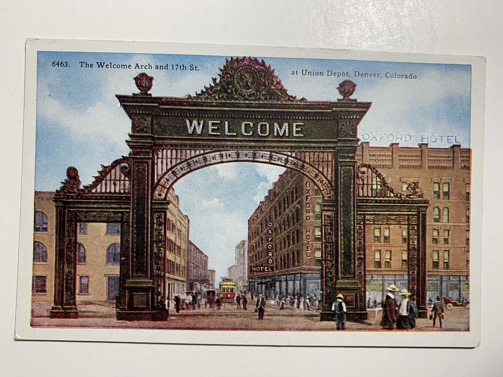 1930 The Welcome Arch Union Depot Denver Colorado Postcard