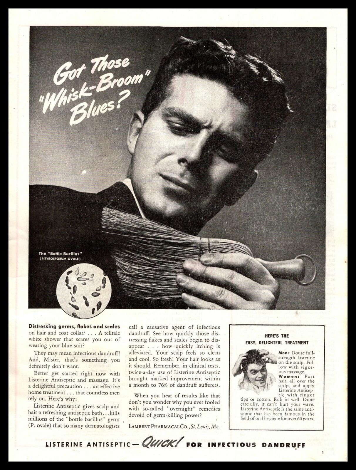 1947 Listerine Antiseptic Dandruff \