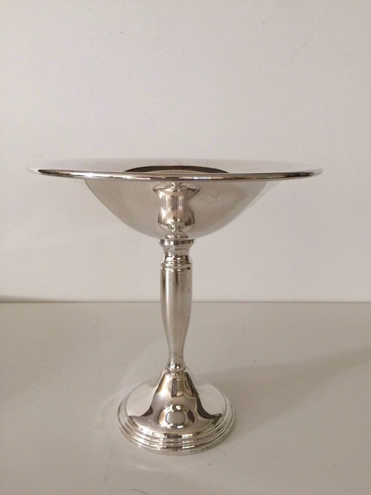 Vintage Empire Silver Clad Weighted Footed Compote Bon Bon Dish, 6 1/4\