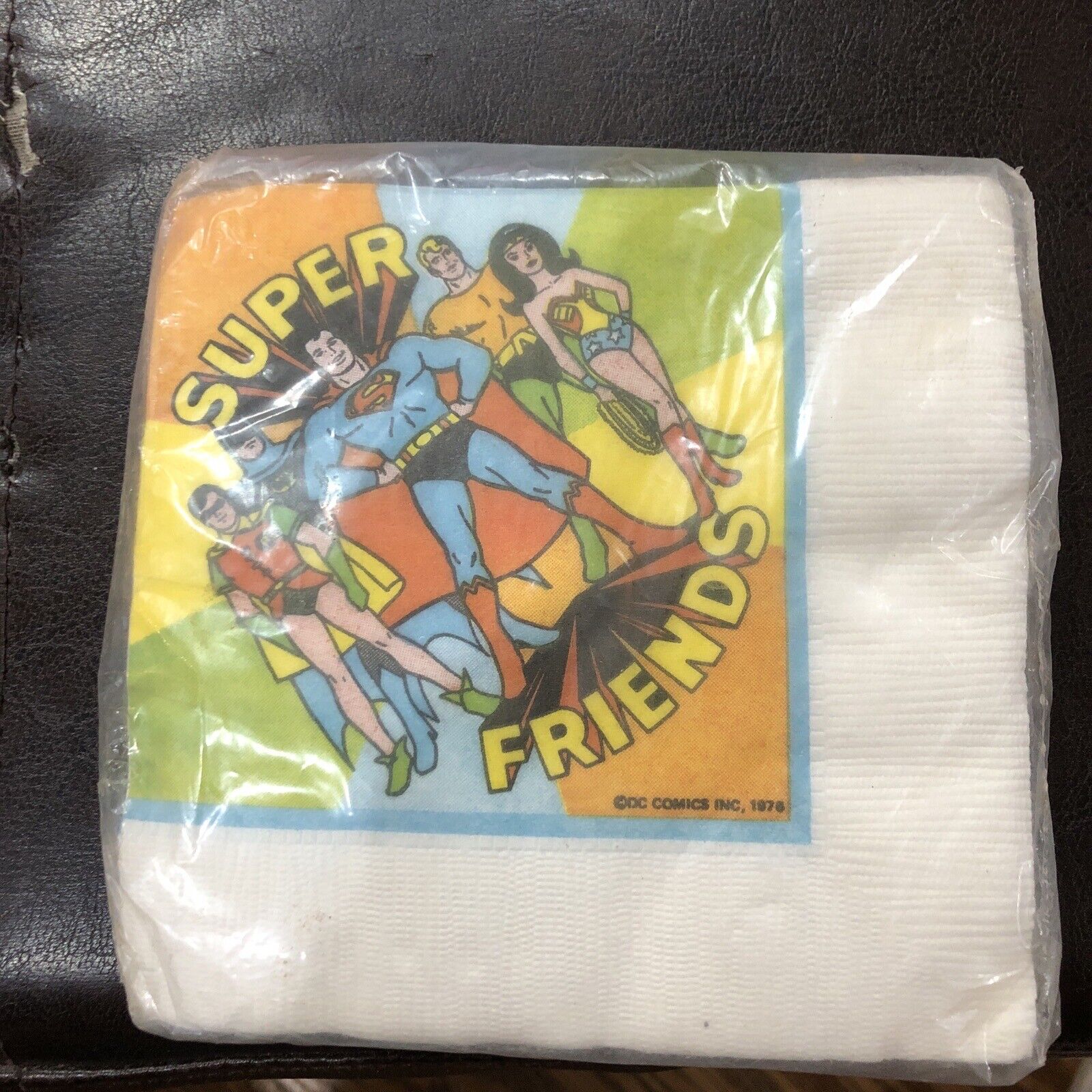 Super Friends 1978 Napkins Still Sealed In Original Package RARE