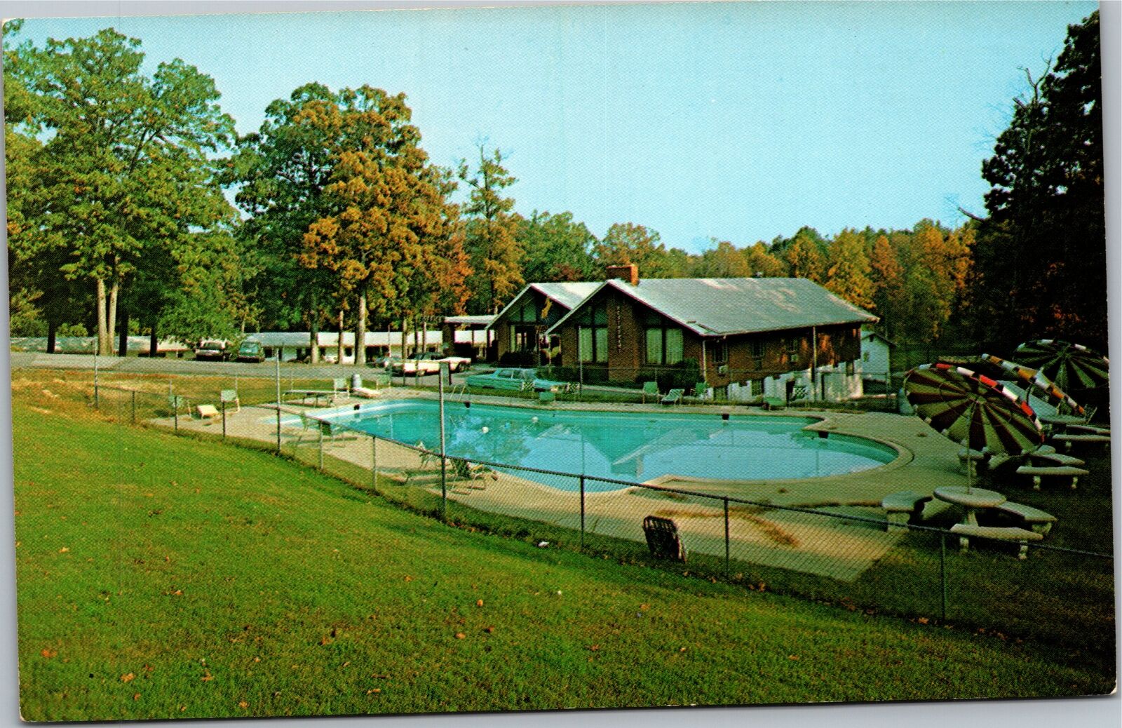 Postcard Washington DC MD Strickland\'s Motor Lodge and Restaurant Swimming Pool