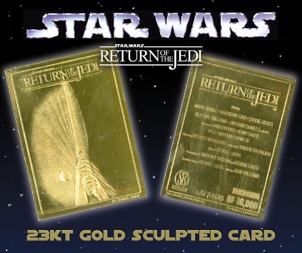 *STAR WARS Return of the Jedi * 23KT GOLD CARD* fully licenced * serial numbered