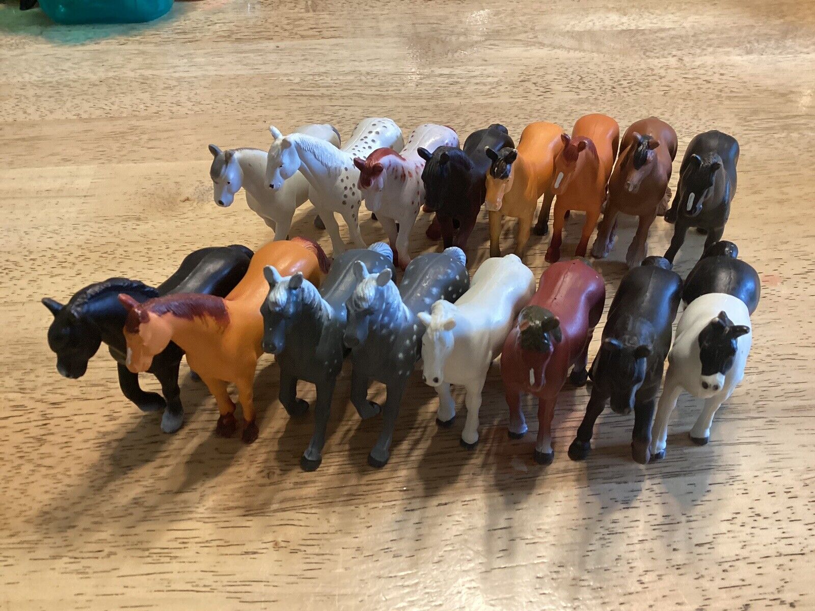 1988 Vintage Funrise Plastic Animals Zoo Horses Farm Toy Lot of 16 Pieces