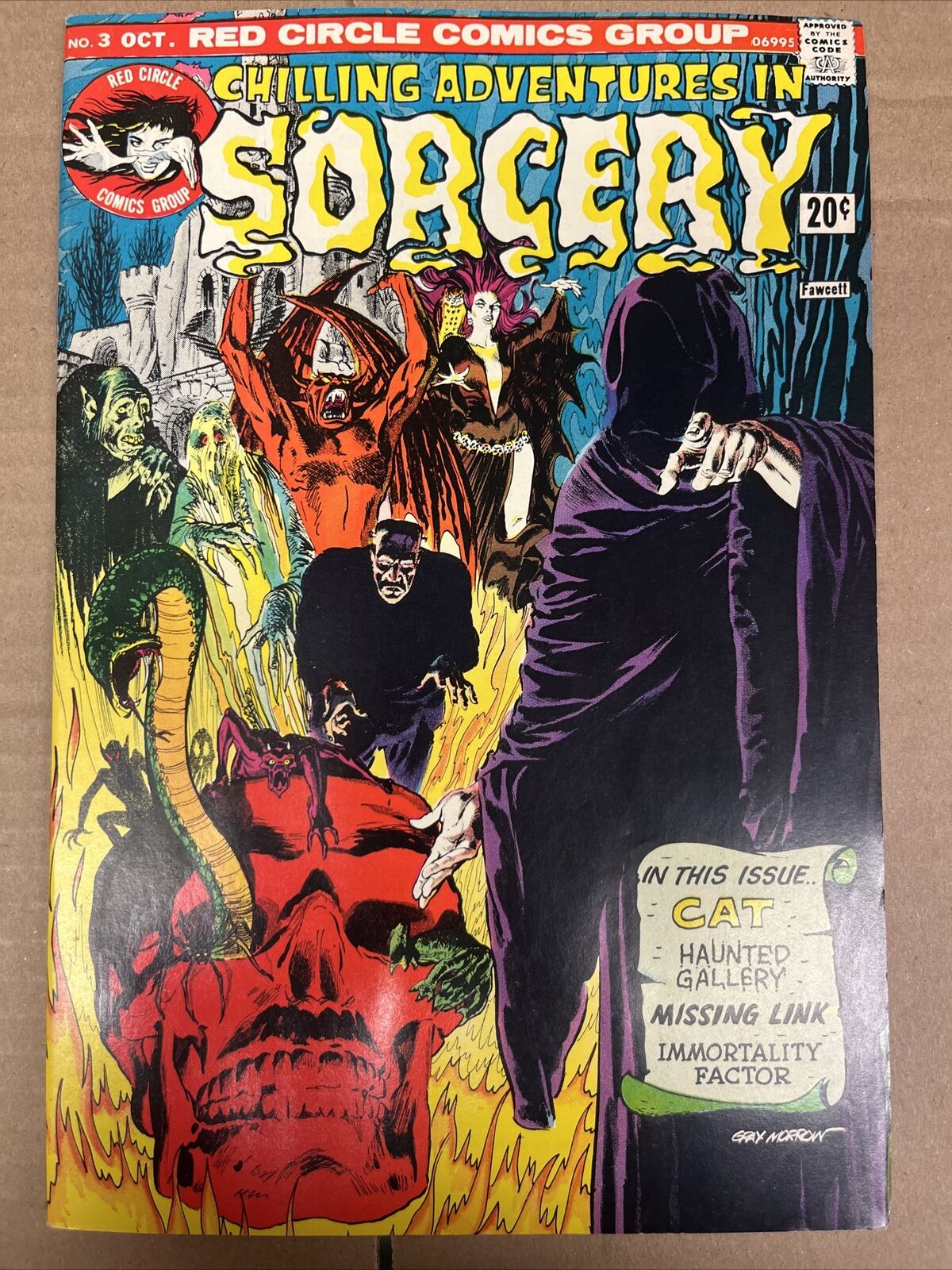 1973 Red Circle Comics | Sorcery #3 Missing Link Dr. Burris Gray Morrow VF