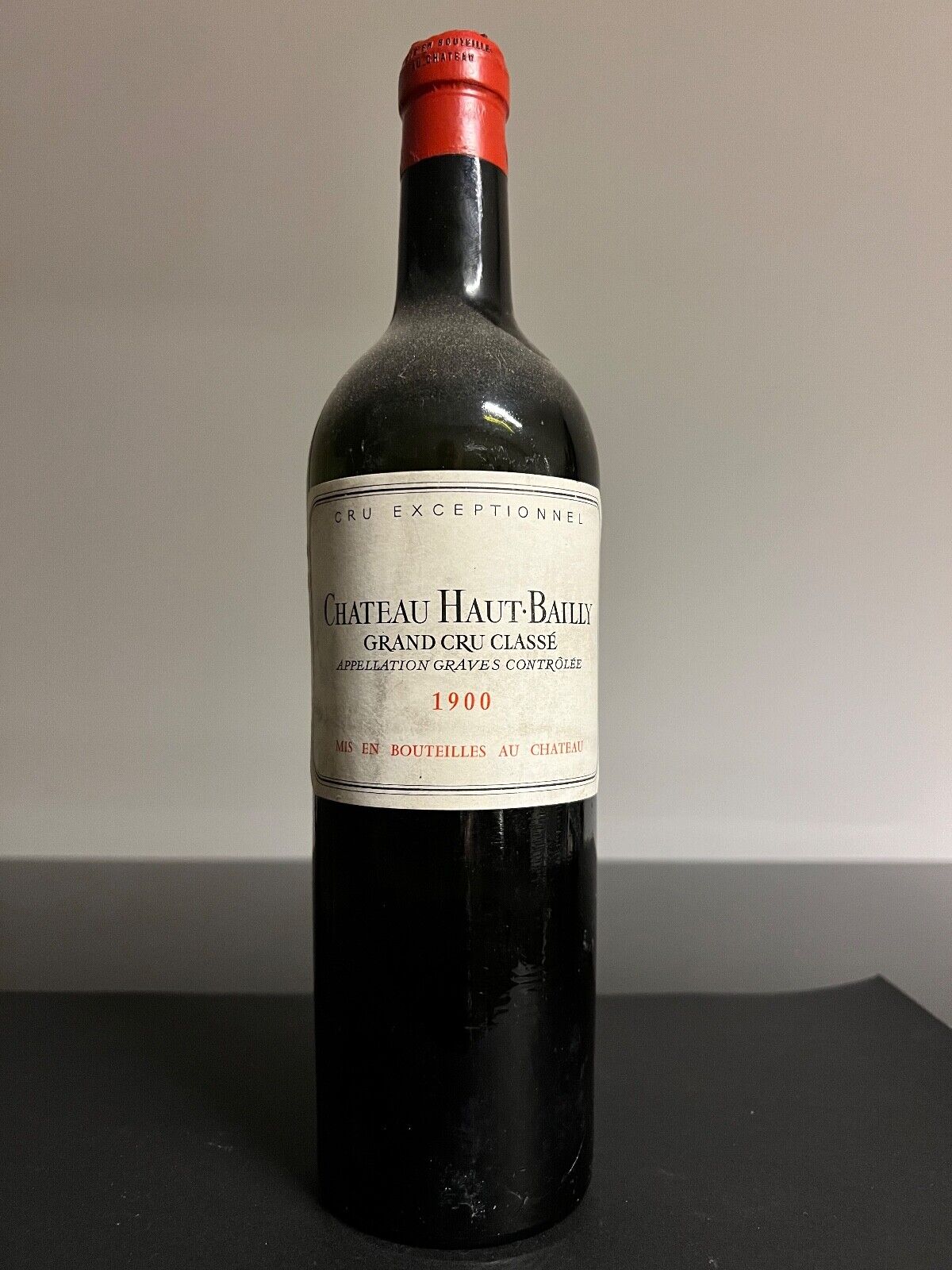Very rare Château Haut-Bailly 1900  Empty Wine Bottle