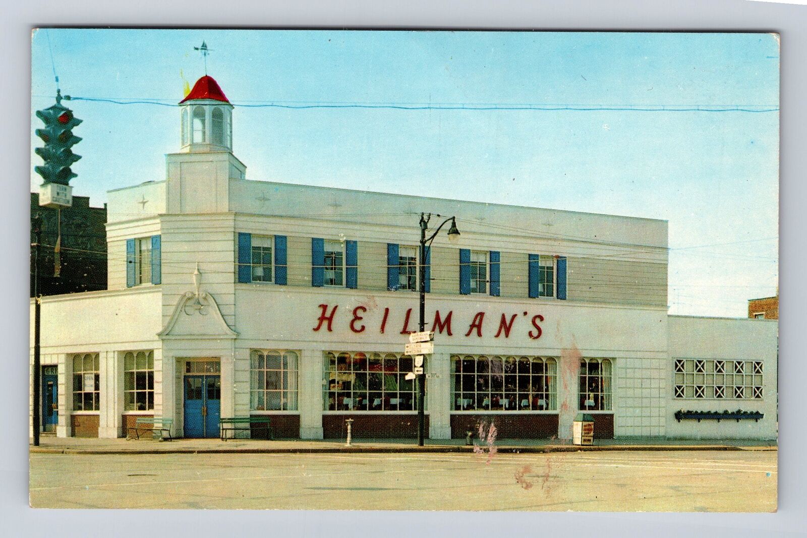 Lorain OH-Ohio, Heilman\'s Marine Room And Grill, Antique, Vintage Postcard