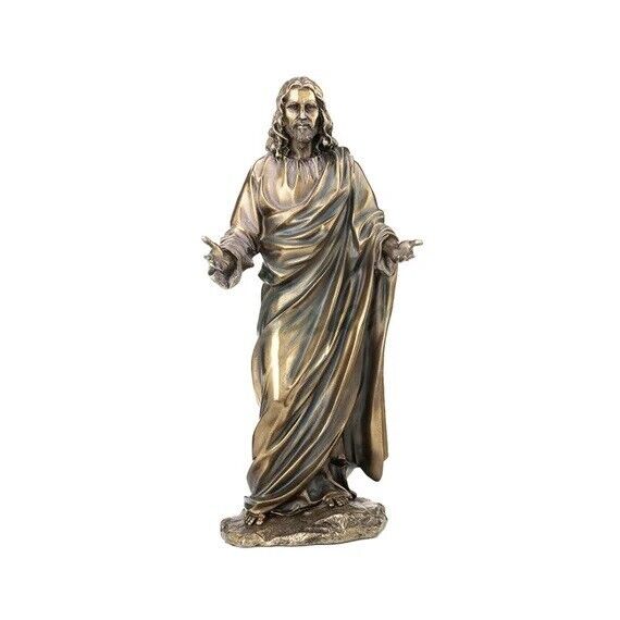 Veronese Designs \'Jesus with Open Arms\' Cold Cast Bronze Statue, New