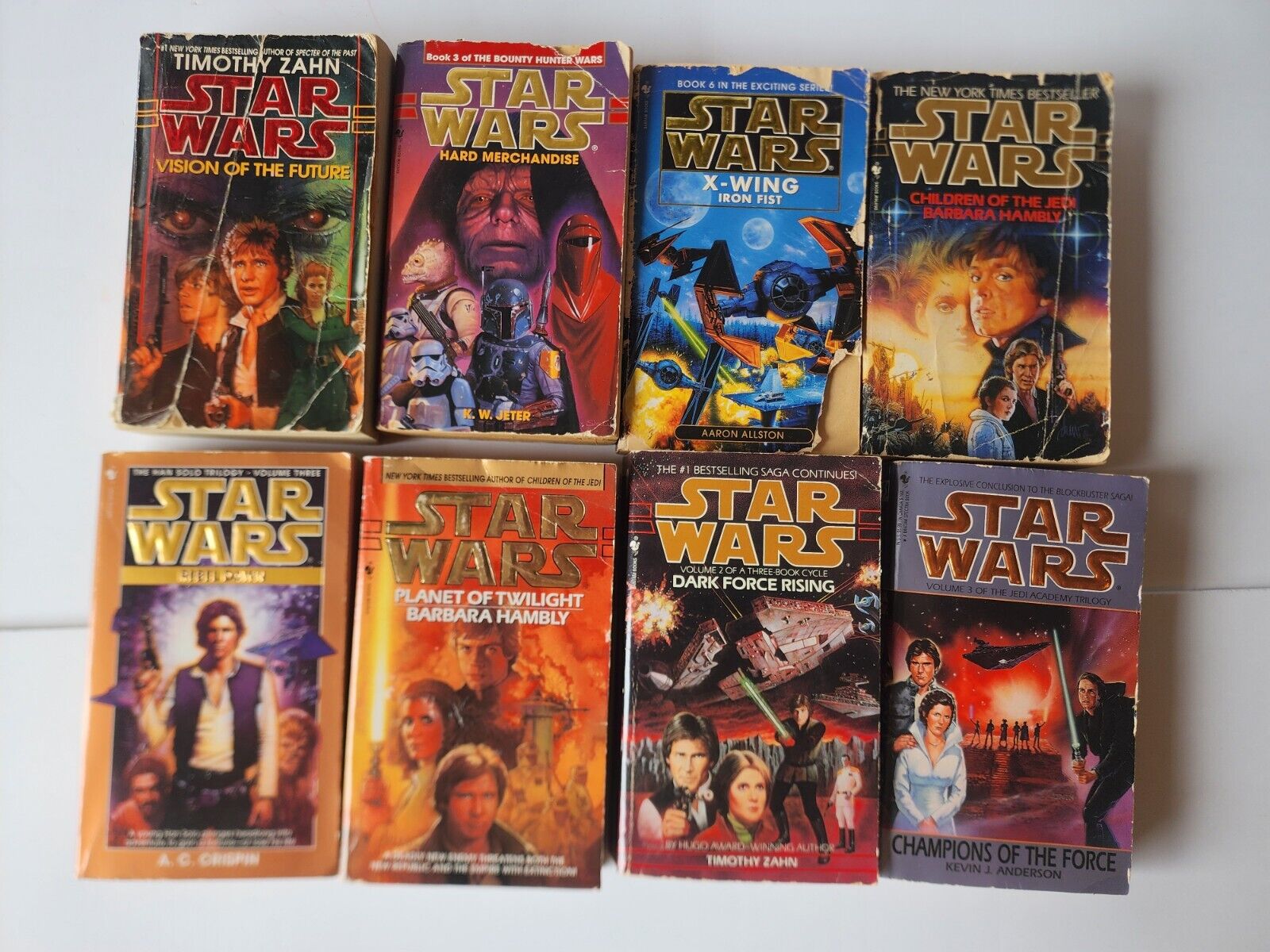 Star Wars Bantam Paperback Novels Books Lot Of 8 Reader Copies