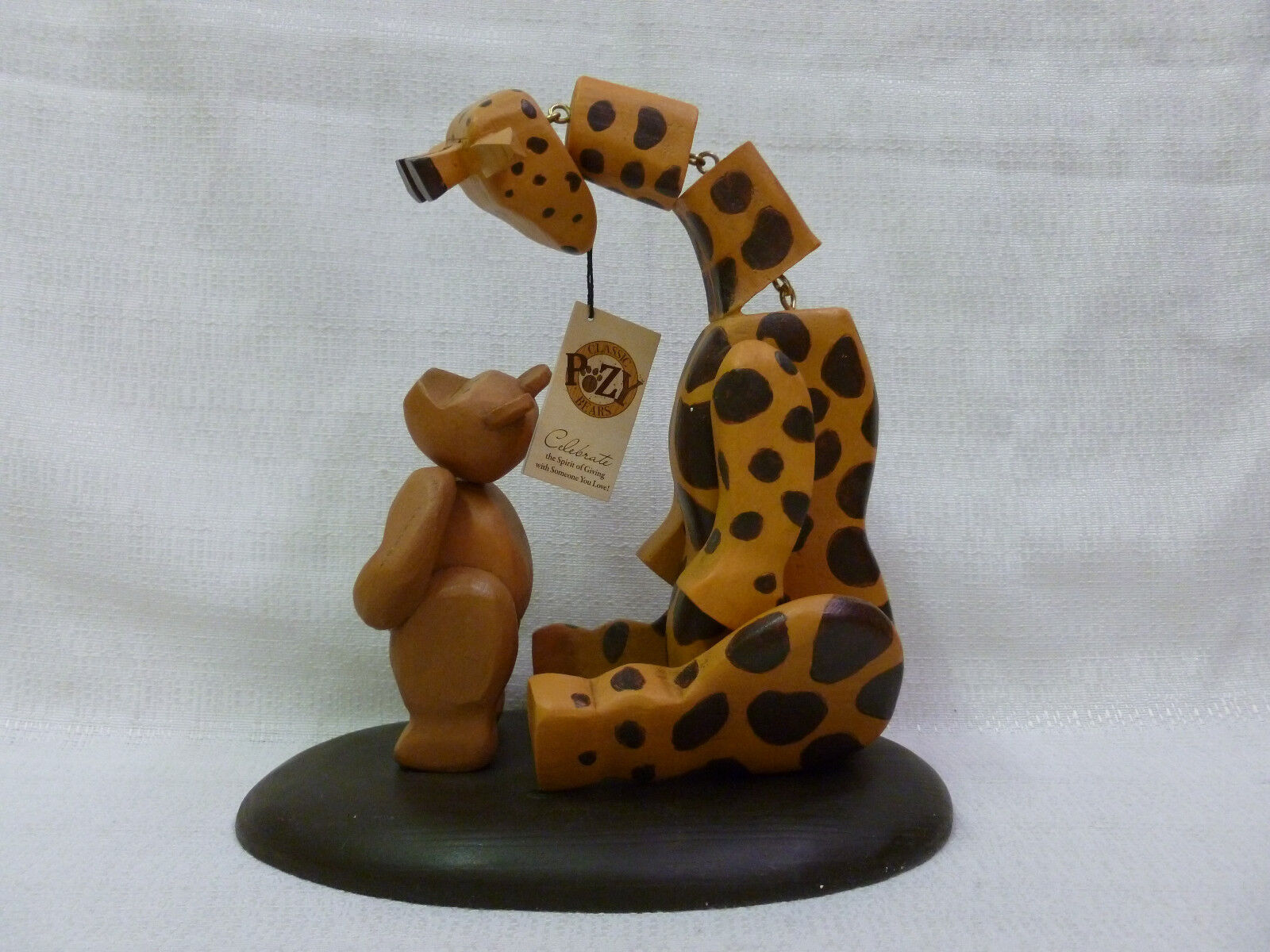Celebration Wooden Gift Craft Pozy Bear Giraffe Its A Small World New Figurine