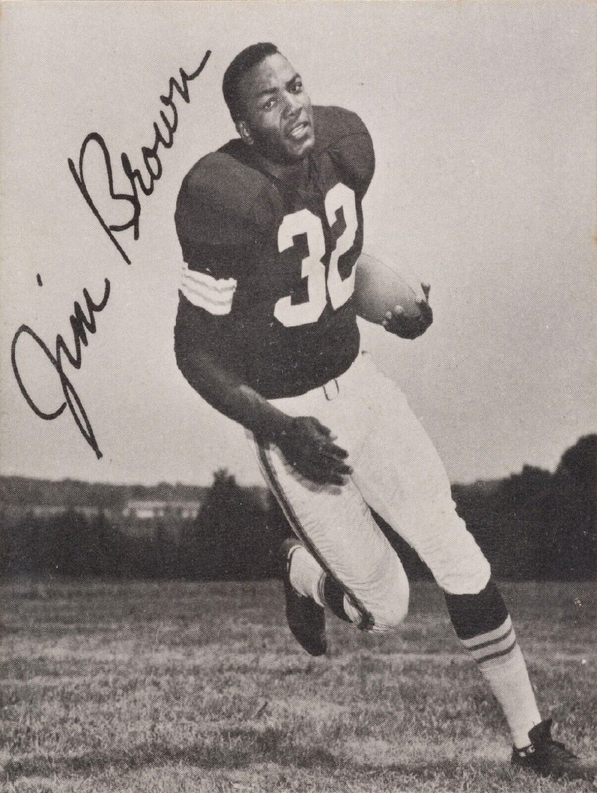 American Football Player Jim Brown Facsimile Autograph Picture Photo Print 4x6