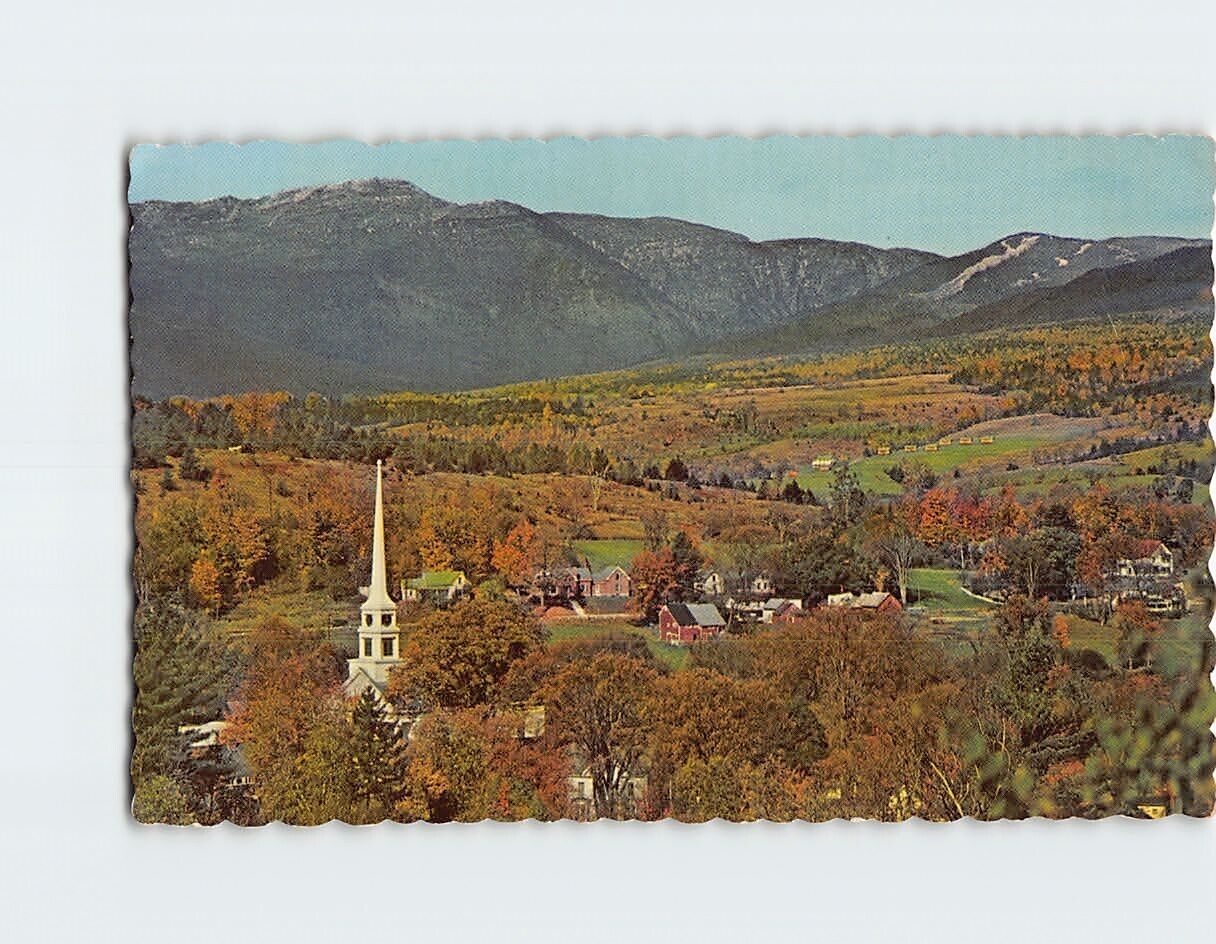 Postcard Stowe and Mount Mansfield Vermont USA