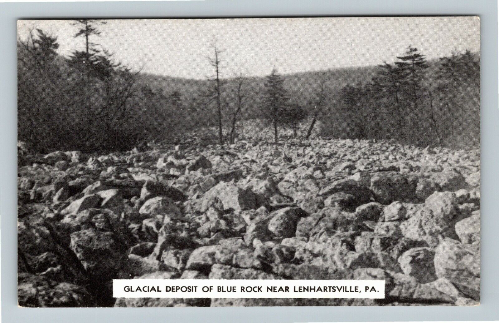 Lenhartsville PA-Pennsylvania Famous Blue Rocks Natural Rocks Vintage Postcard