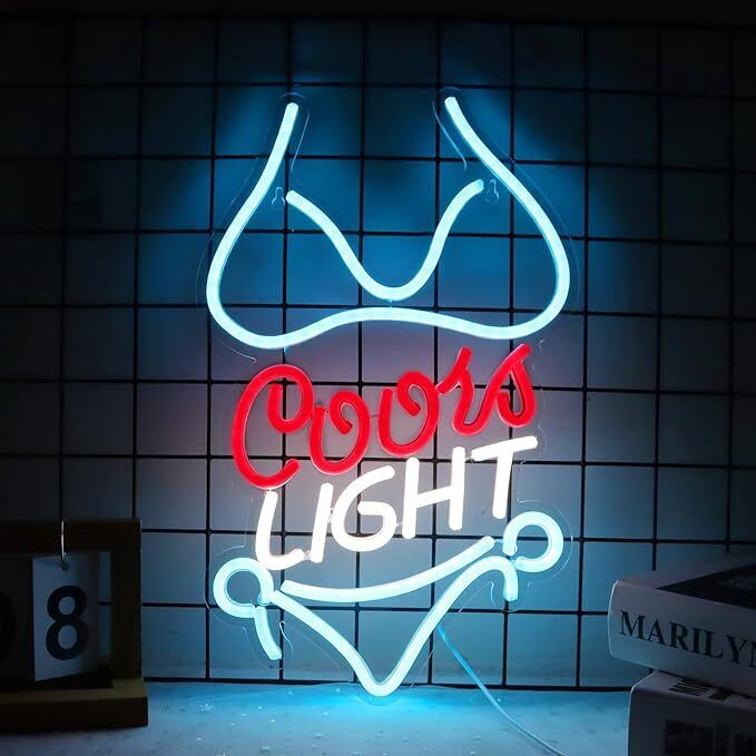 Bikini Crs LED Neon Sign For Man Cave Beer Bar Pub Wall Decor USB Powered
