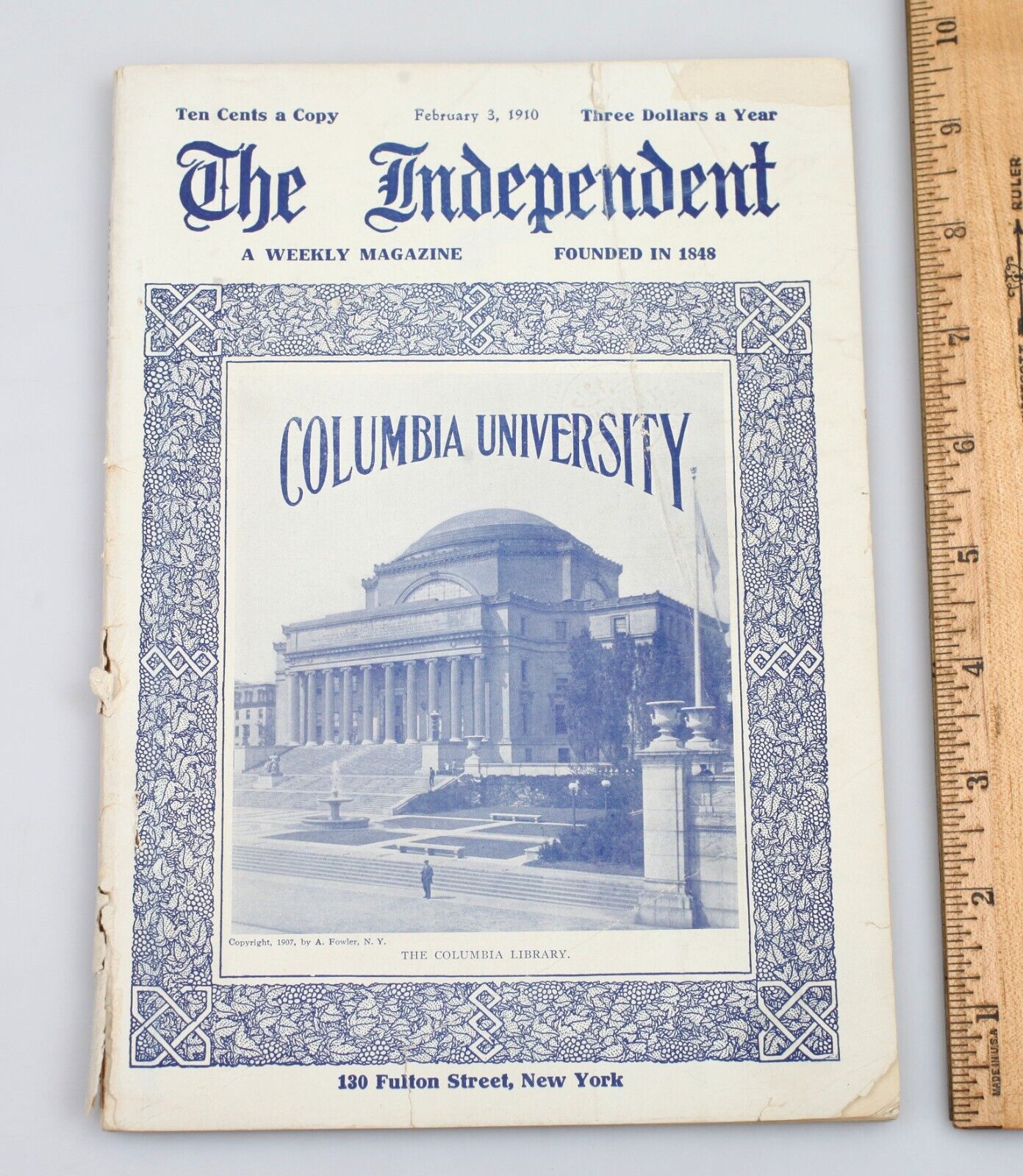 Vintage February 3, 1910 Columbia University The Independent Weekly Magazine