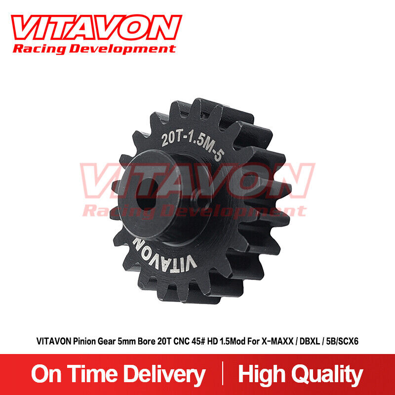 VITAVON CNC 45# HD 1.5Mod 5mm Bor 15T/20T Pinion Gear  For SCX6