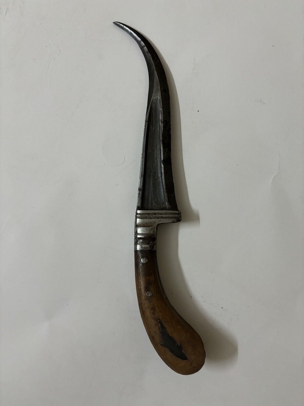 1911 Antique Vintage Rosewood Dagger Tulwar Damascus Old Rare Collectible