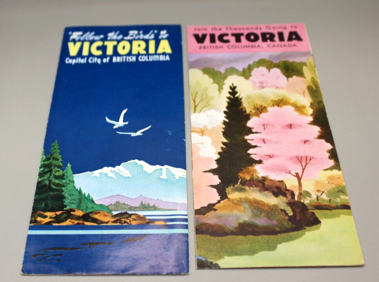 2 Vintage Victoria British Columbia Travel Brochures 1950\'s