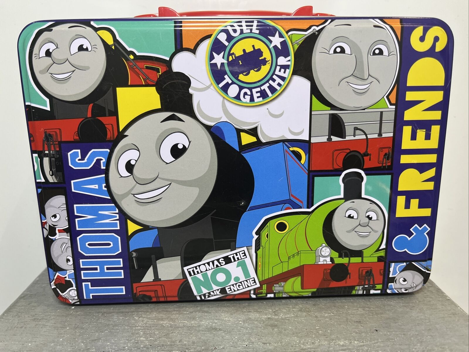 Thomas $ Friends Train EMPTY Collectable Tin Container Display