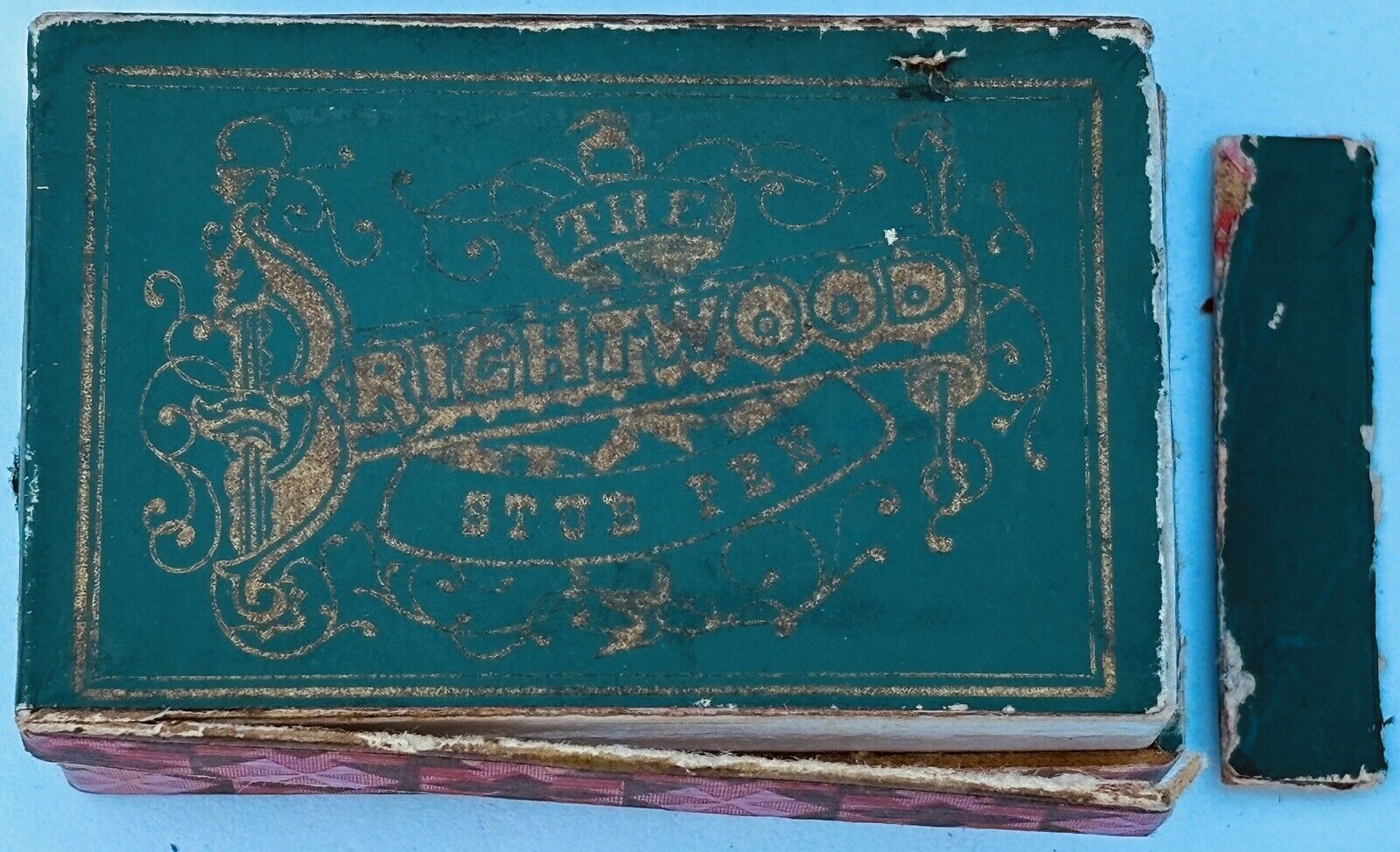 Rare Antique C. 1900 Brightwood Stub Pen Nibs Original Box W/ Contents