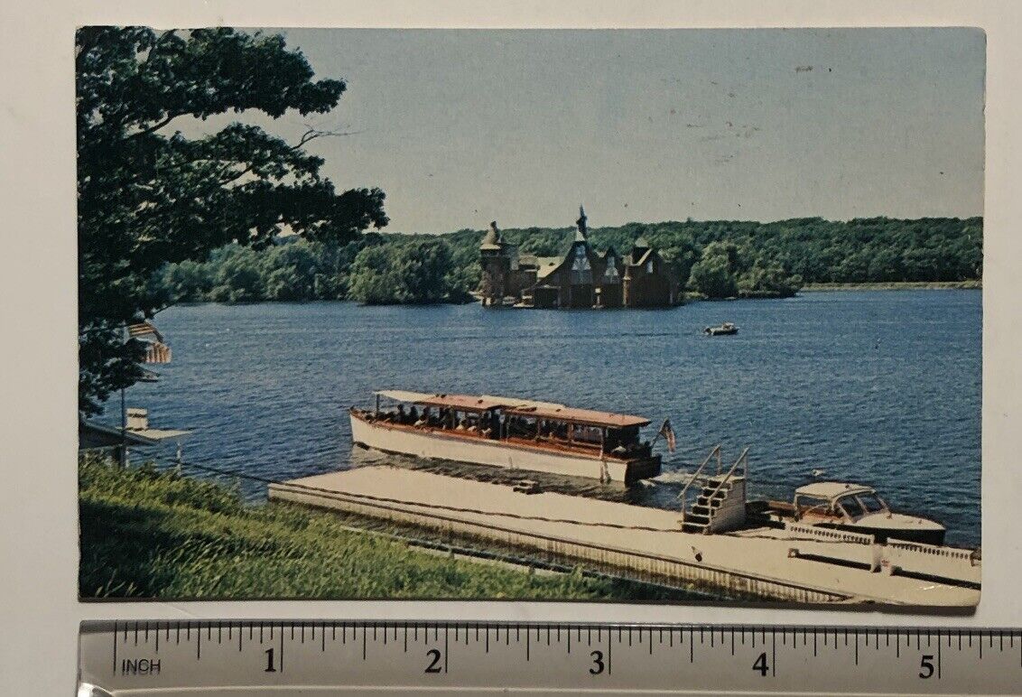 Vintage Postcard Boats Departing from Thousand Islands Clayton New York Unposted